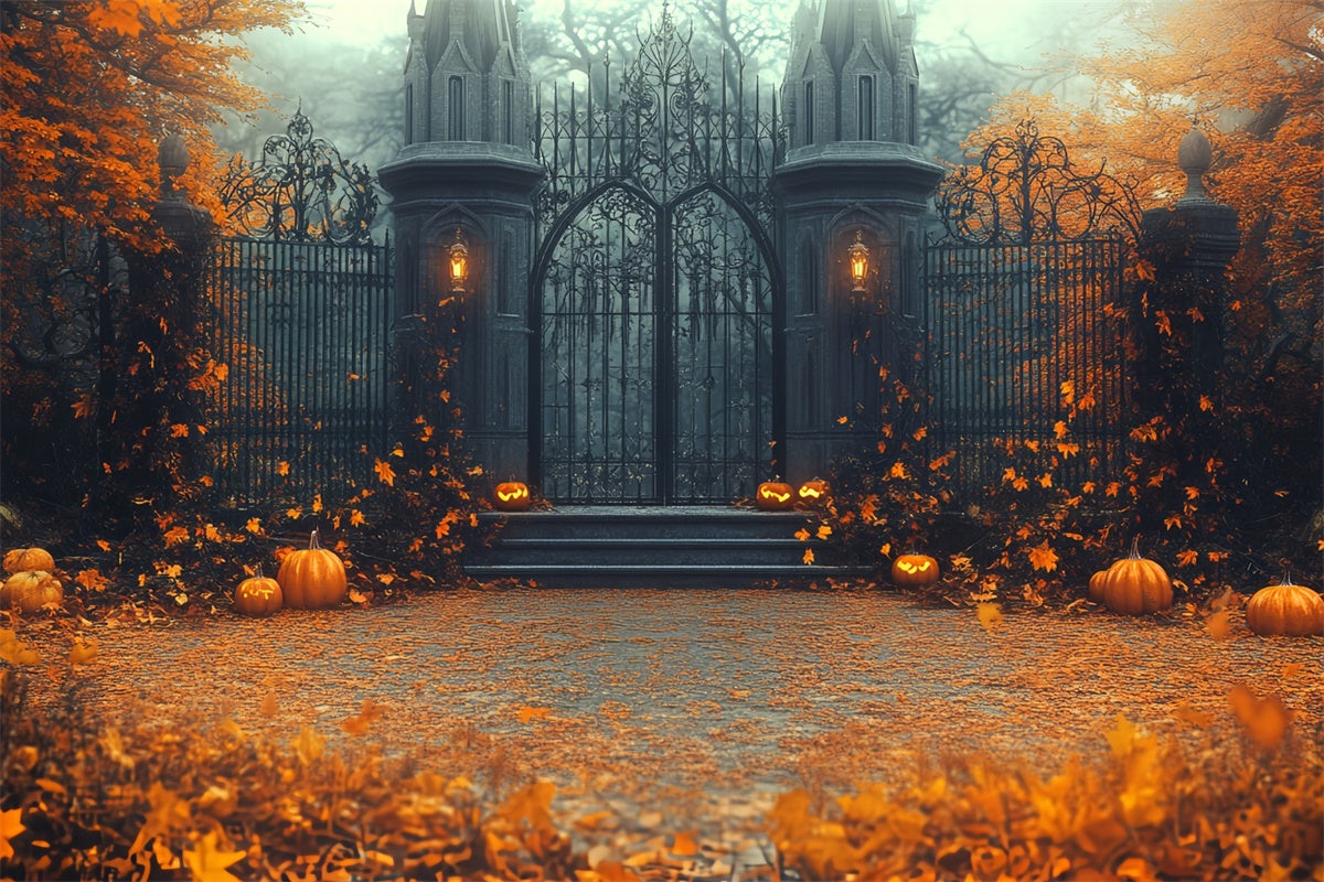 Toile de fond Idées Halloween Porte de Citrouille Enchantée CSH6-99