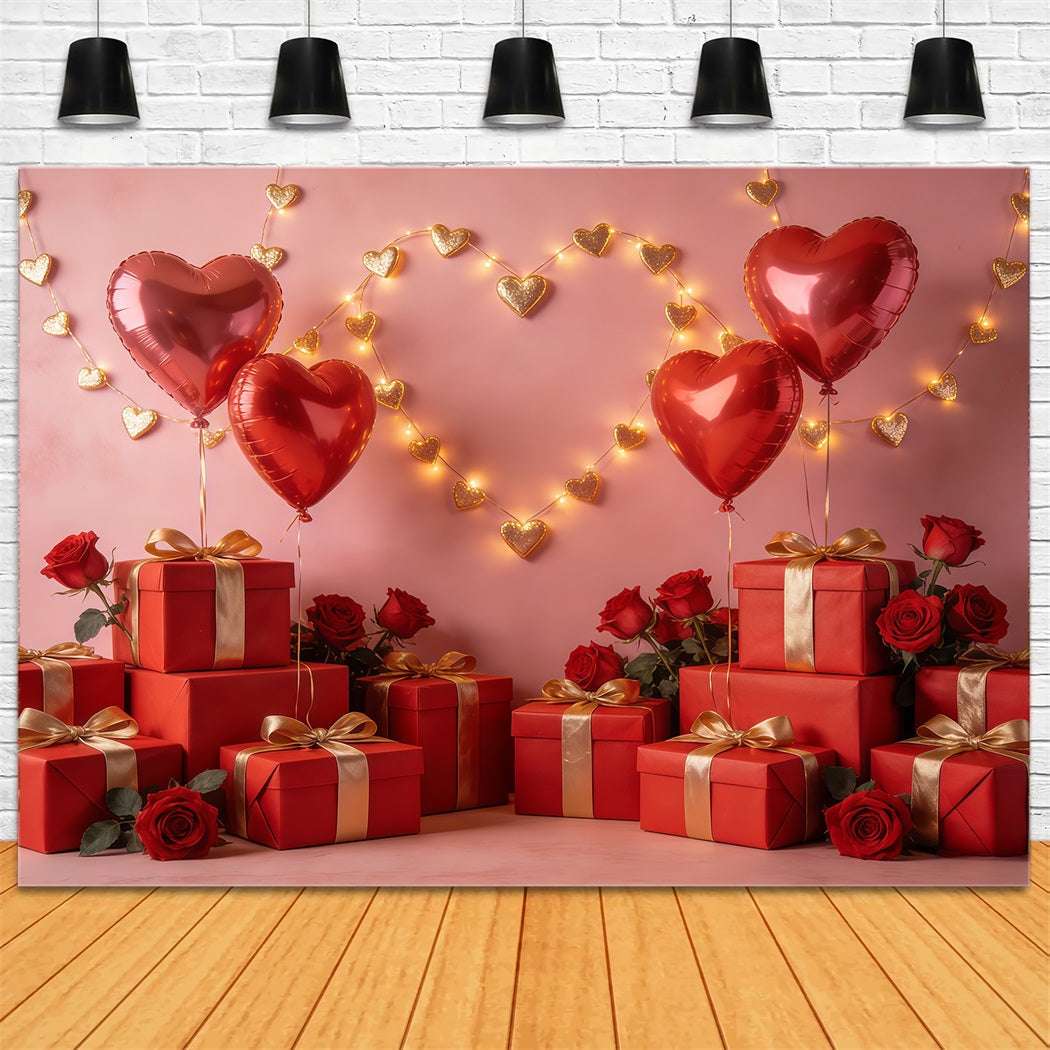 Toile de fond Saint-Valentin Composition Ballons Cœurs Flottants CSH61-101