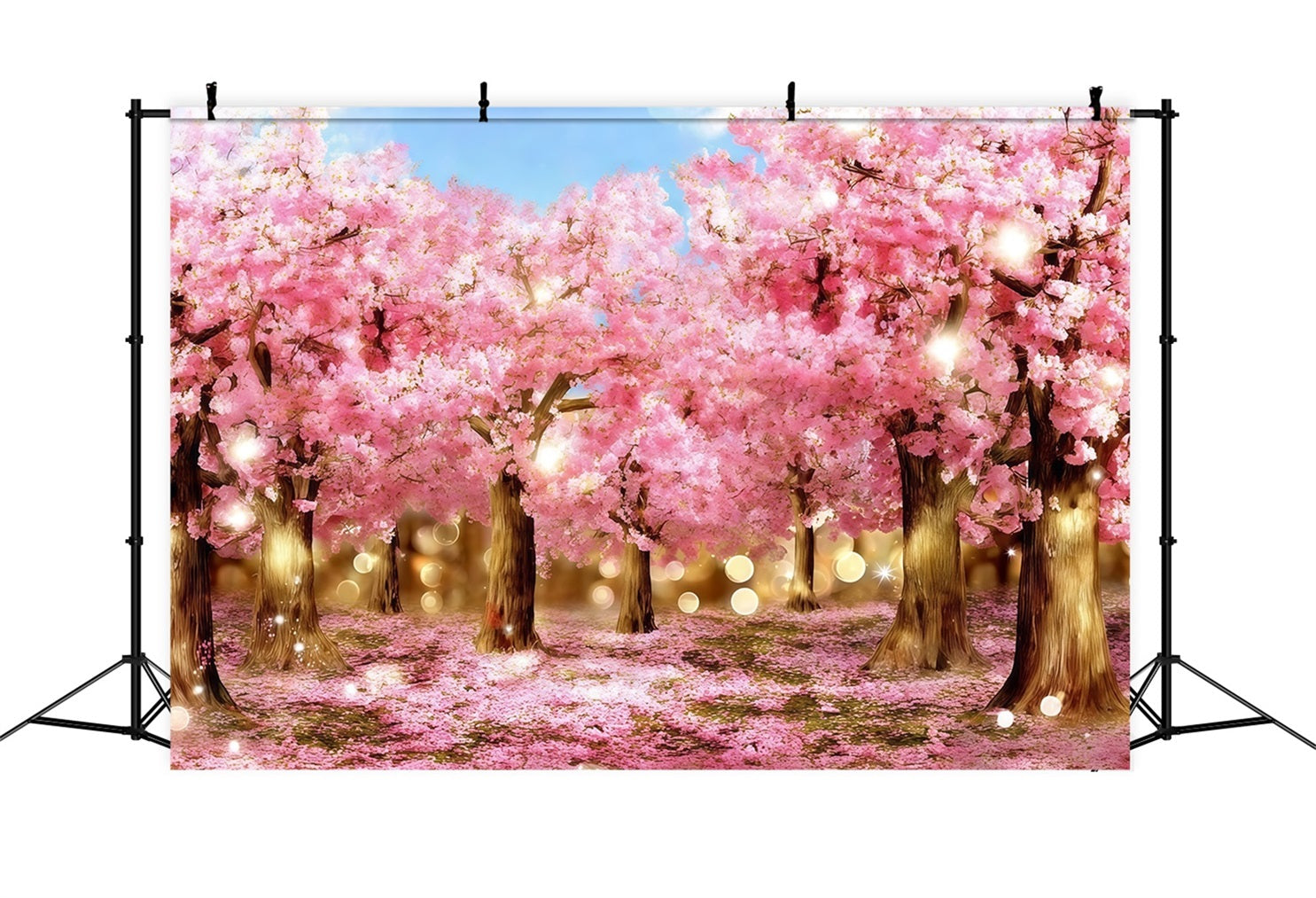 Toile de fond Photo Fleur Forêt Fleurs Roses Étincelantes CSH61-136