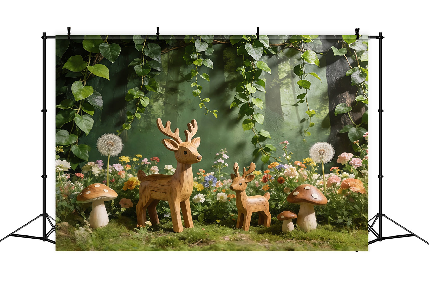 Fond Photo Floral Forêt Bois Prairie Champignons CSH61-145