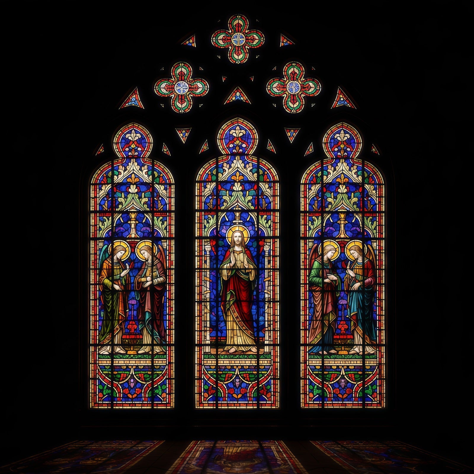 Fond de Pâques Scène Religieuse Sainte Trinité CSH61-16