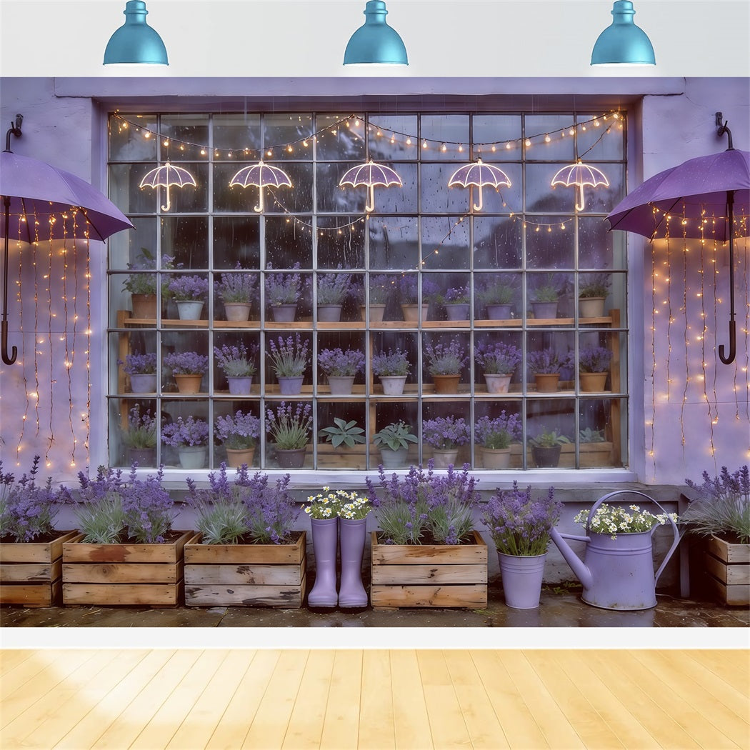 Toile de fond Printemps Fenêtre Jardin Lavande Lumières CSH61-166