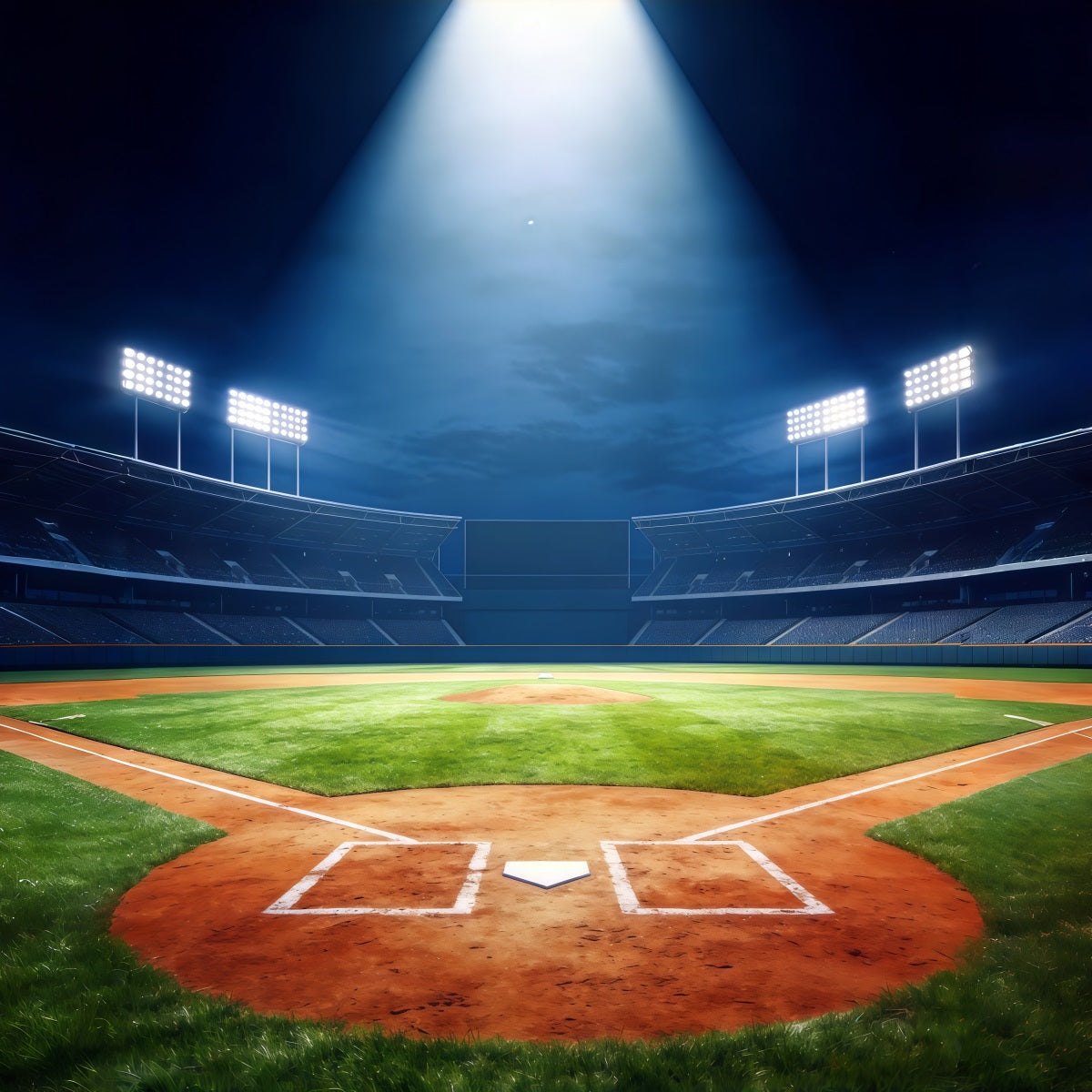 Toile de fond Photo Baseball Terrain Projecteur Grande Arène CSH61-178