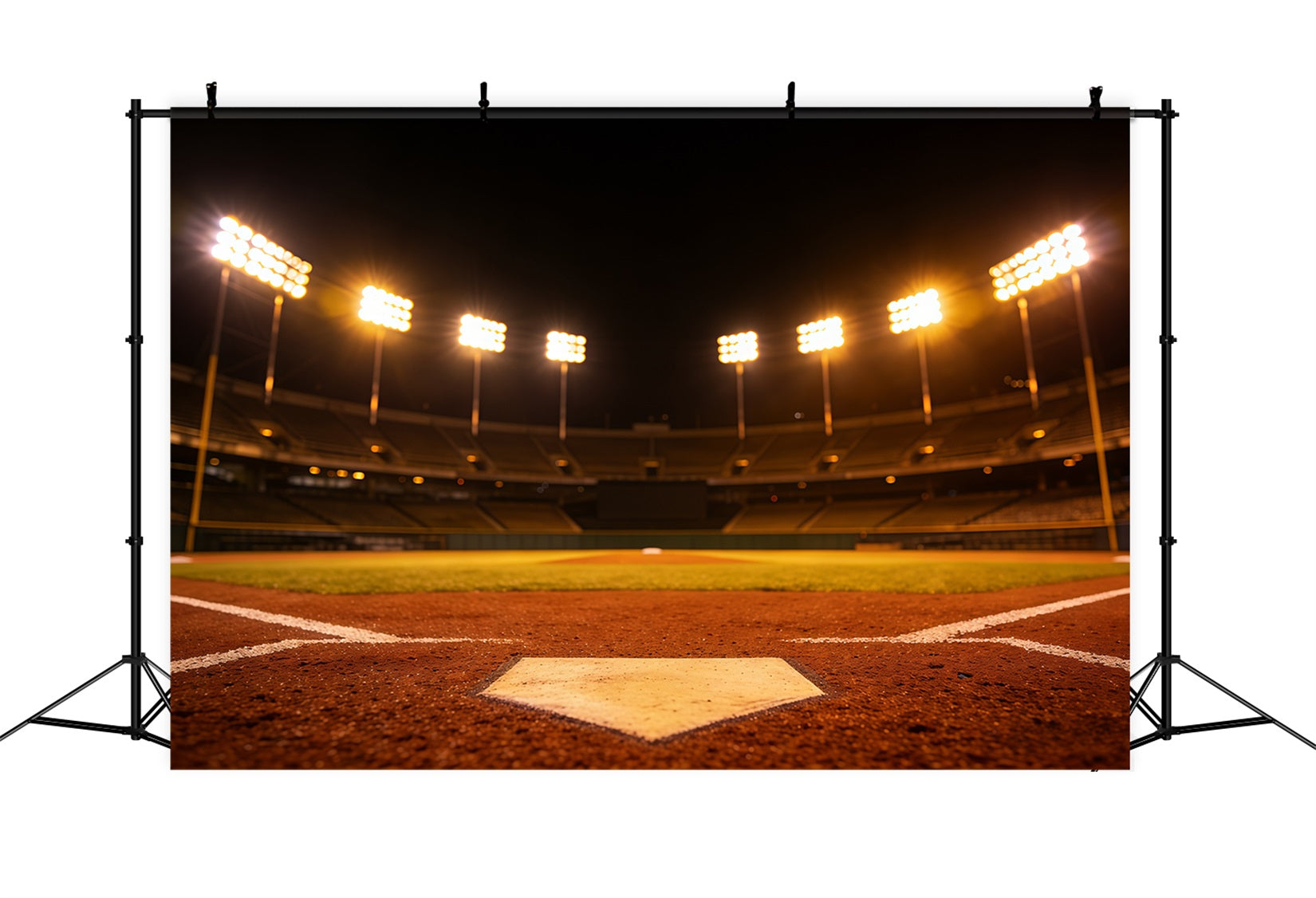 Toile de fond Baseball Home Plate Nuit Dorée CSH61-184