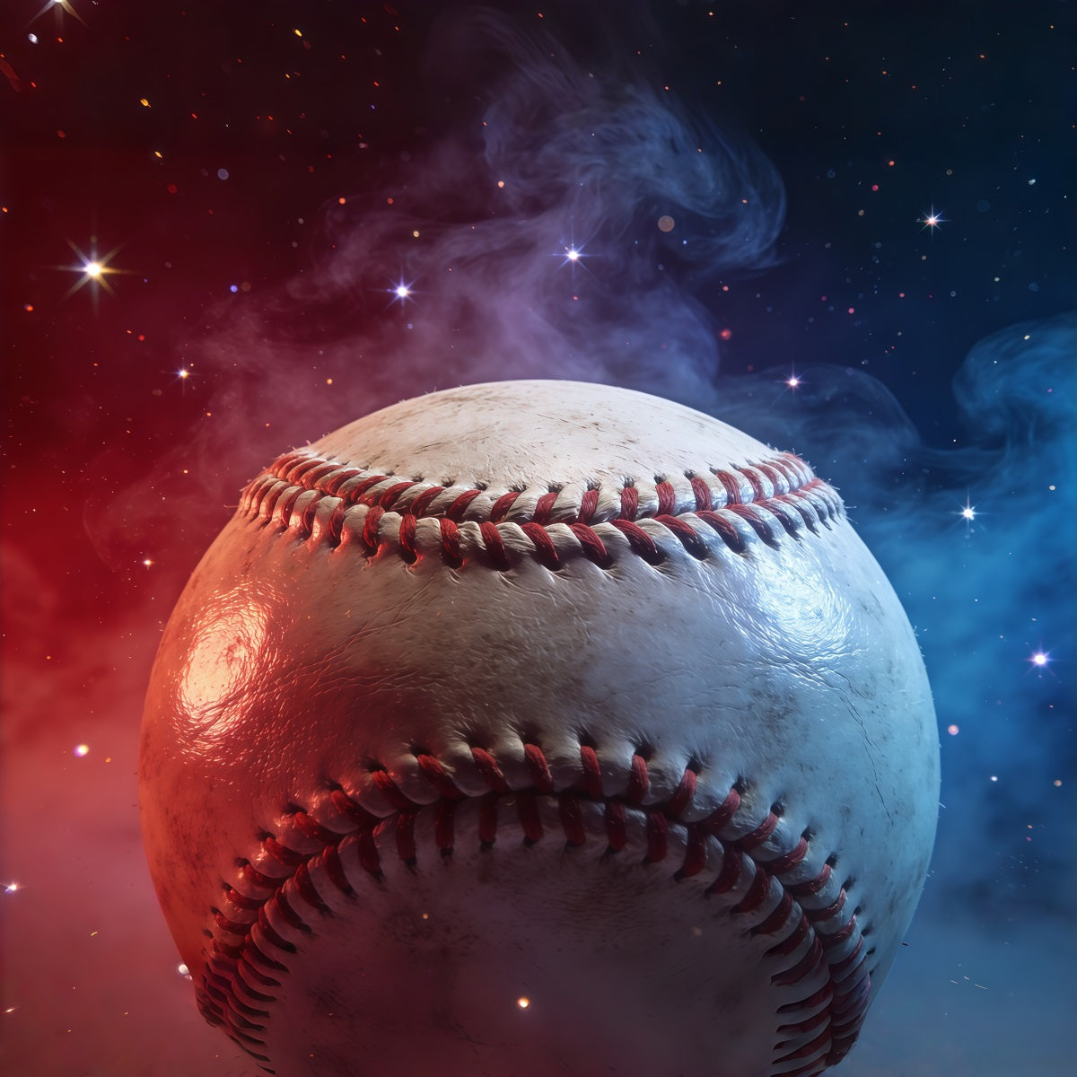 Toile de fond Sport Lueur Baseball Cosmique Rouge Bleu CSH61-188