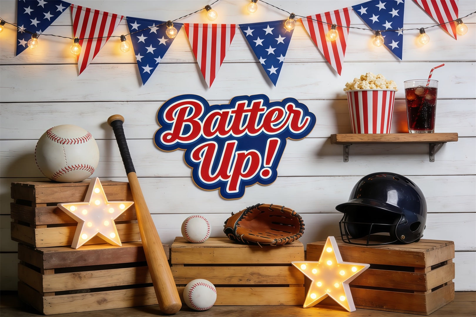 Fond Photo Baseball Décor Abri Batter Up CSH61-191