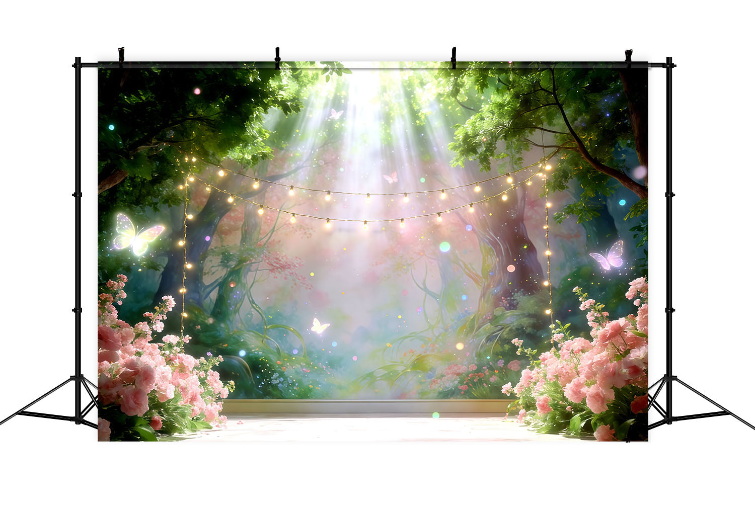 Toile de Fond Thème Forêt Enchantée Scène Forêt Lumières Féerique CSH61-222