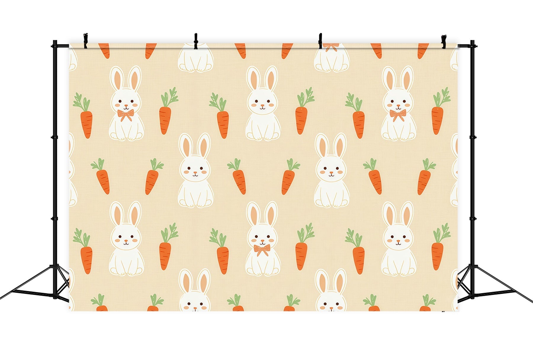 Fond de Pâques Motif Carottes Dessin Animé CSH61-32