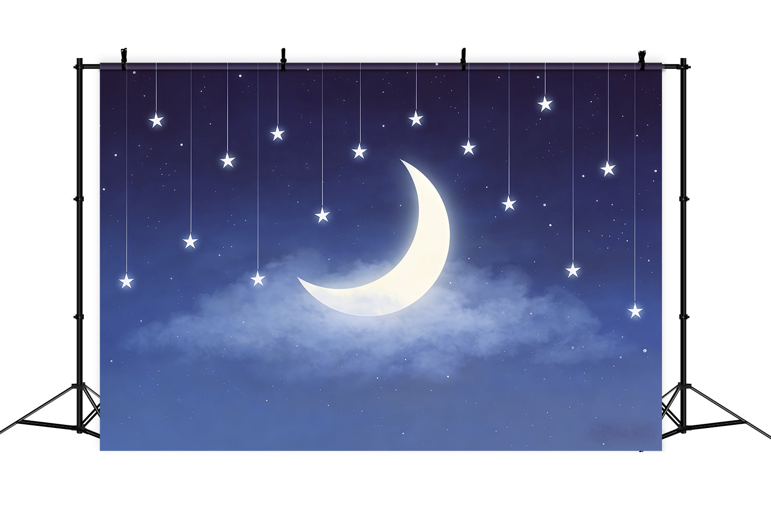 Fond Studio Ciel Guirlande Lune Croissant Étoiles Ciel CSH62-123