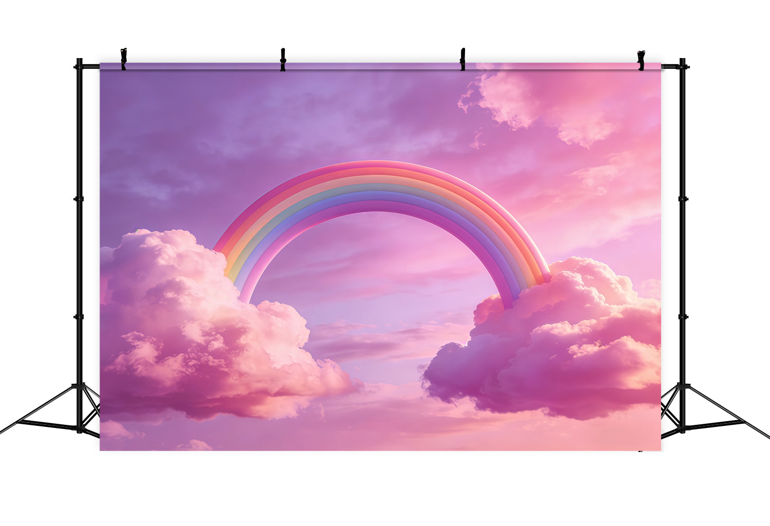 Fond Photo Ciel Arc-En-Ciel Pastel Nuages Roses CSH62-133