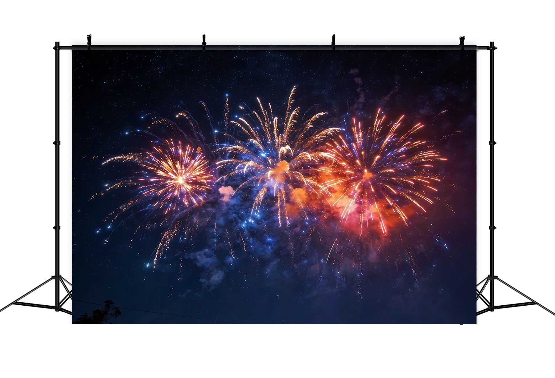 Toile de fond Ciel Feux D’Artifice Colorés Ciel Nocturne CSH62-136