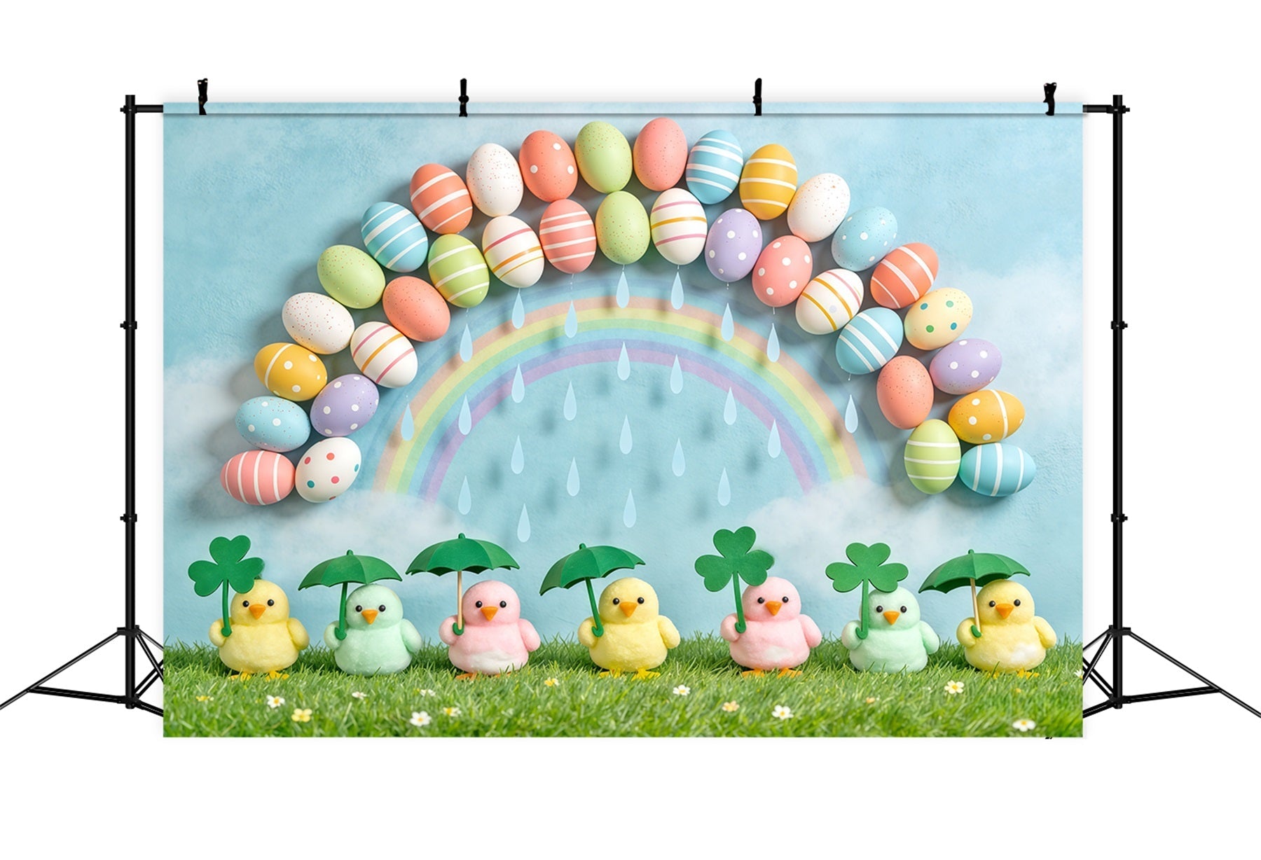 Toile de fond Photo Pâques Œuf Arc-En-Ciel Parapluie Marguerite CSH62-66