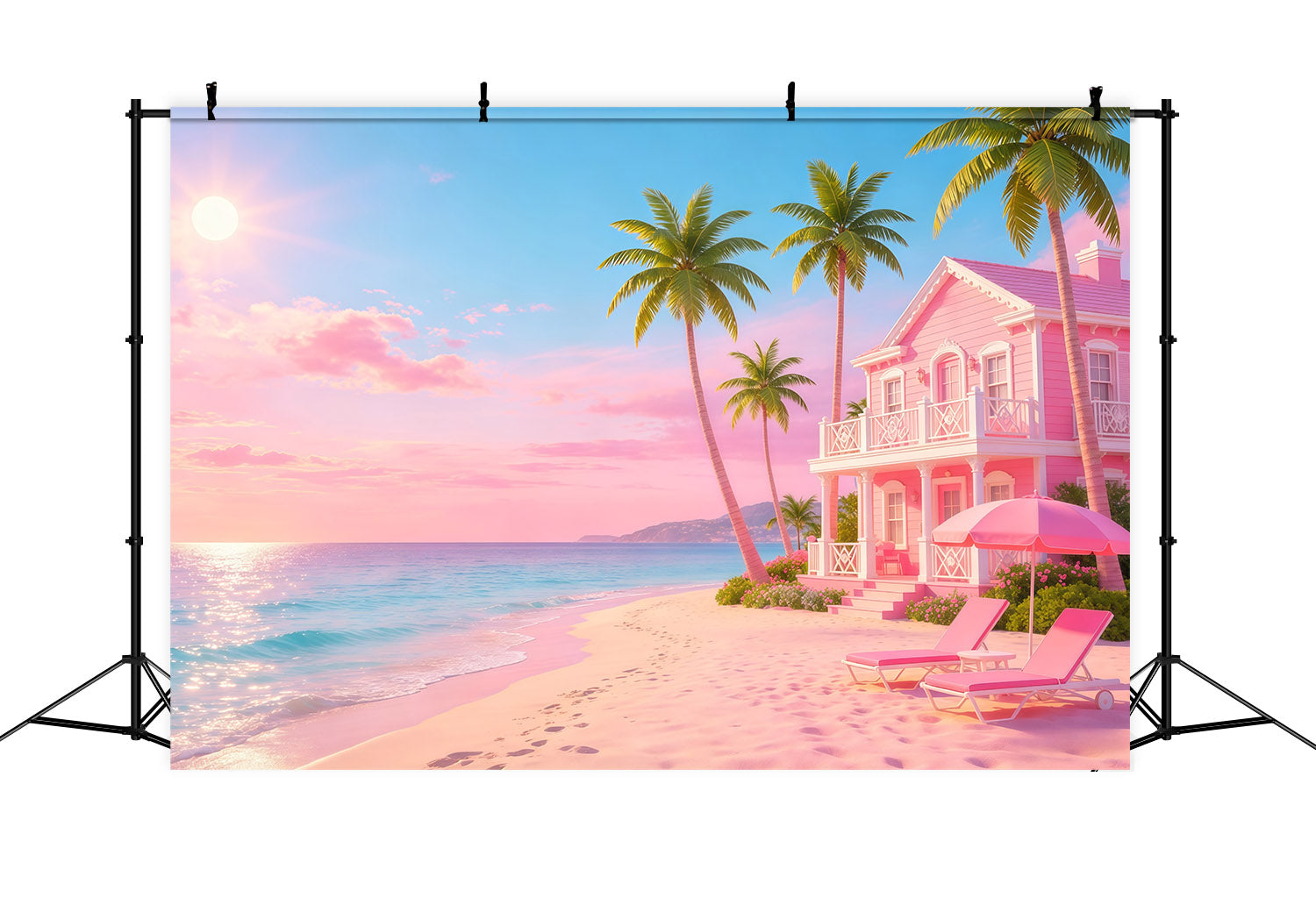 Fond Plage Maison Rose au Bord de la Mer Évasion Océanique CSH64-93