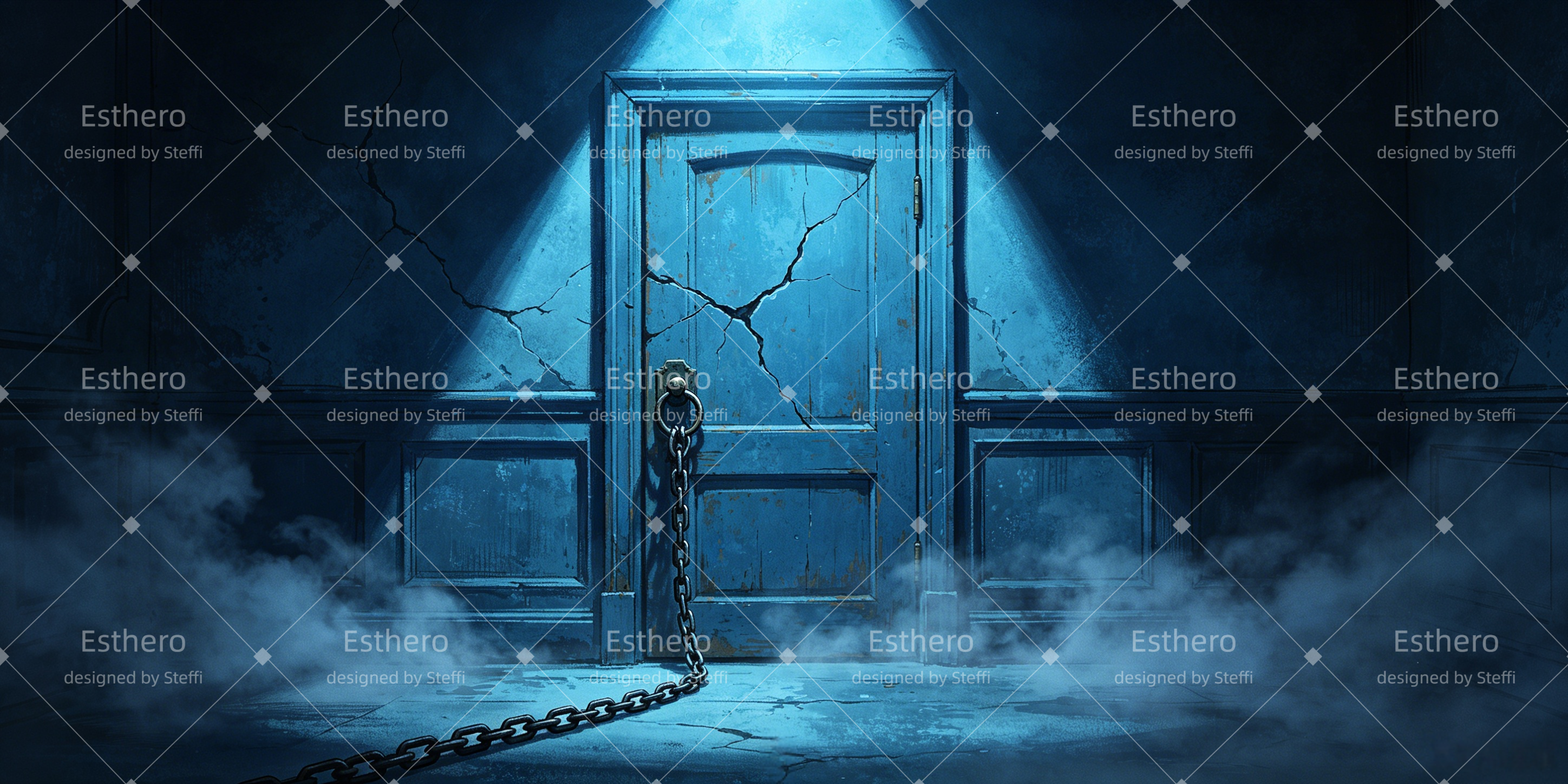 Décor de théâtre Porte hantée avec chaînes Idées de décors de scène CSH66-T65