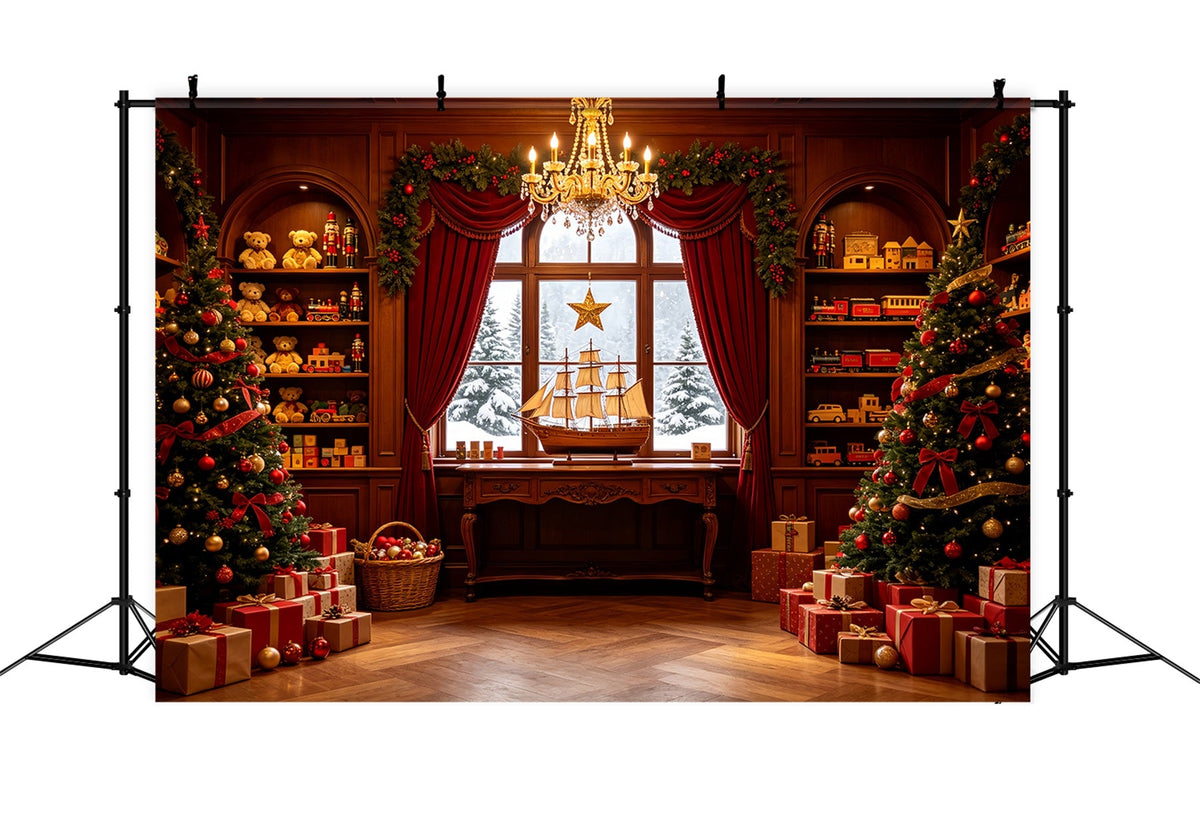 Décor De Fête De Noël Élégant Présentoir Pour Ludothèque Décors De Noël Pour Photos CSH69-12