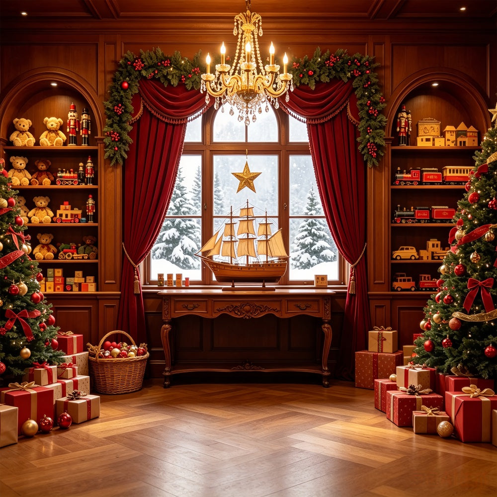 Décor De Fête De Noël Élégant Présentoir Pour Ludothèque Décors De Noël Pour Photos CSH69-12