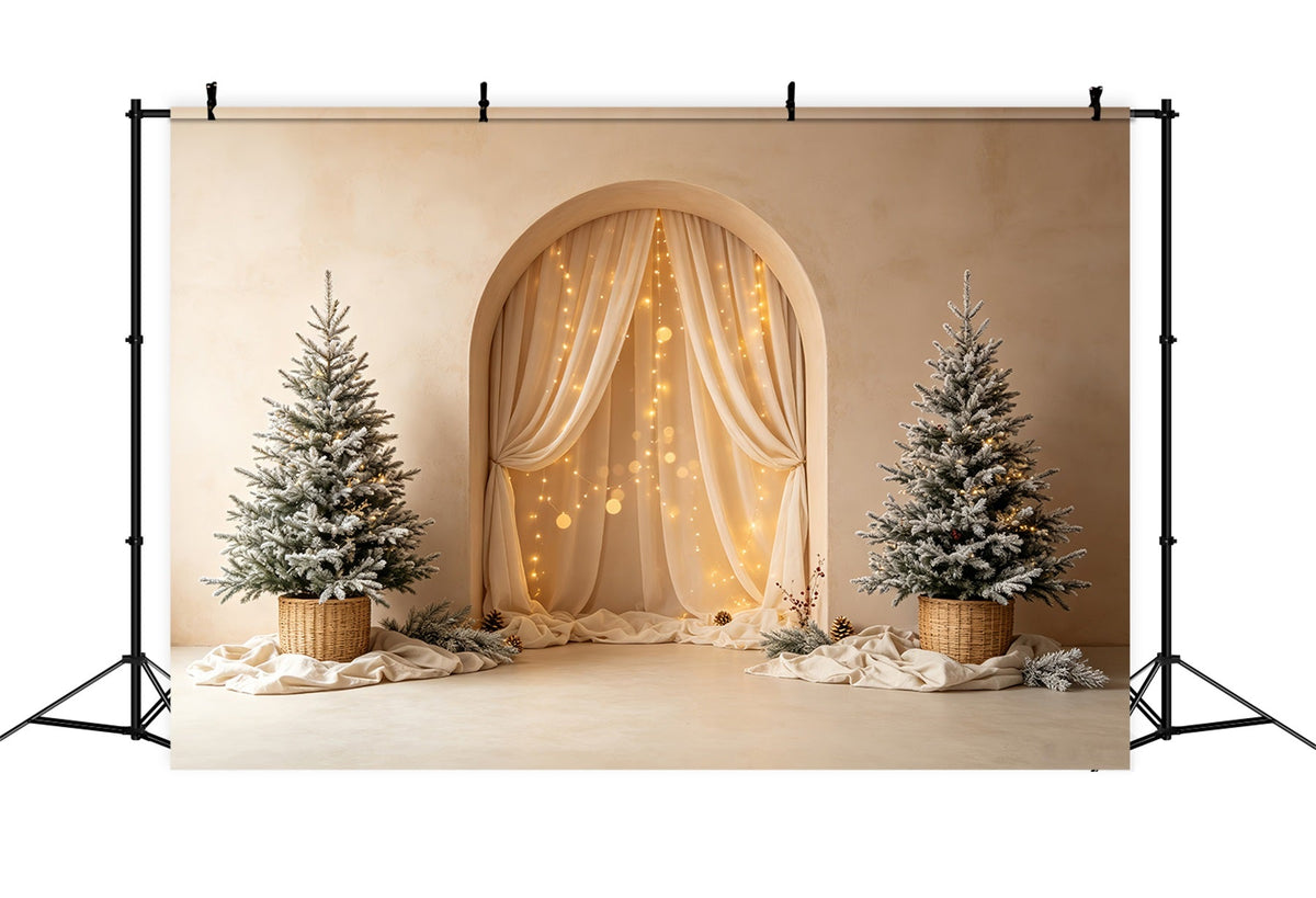 Décor De Noël Bohème Lumière Douce De L'Arbre Décors Photographiques De Noël CSH69-24