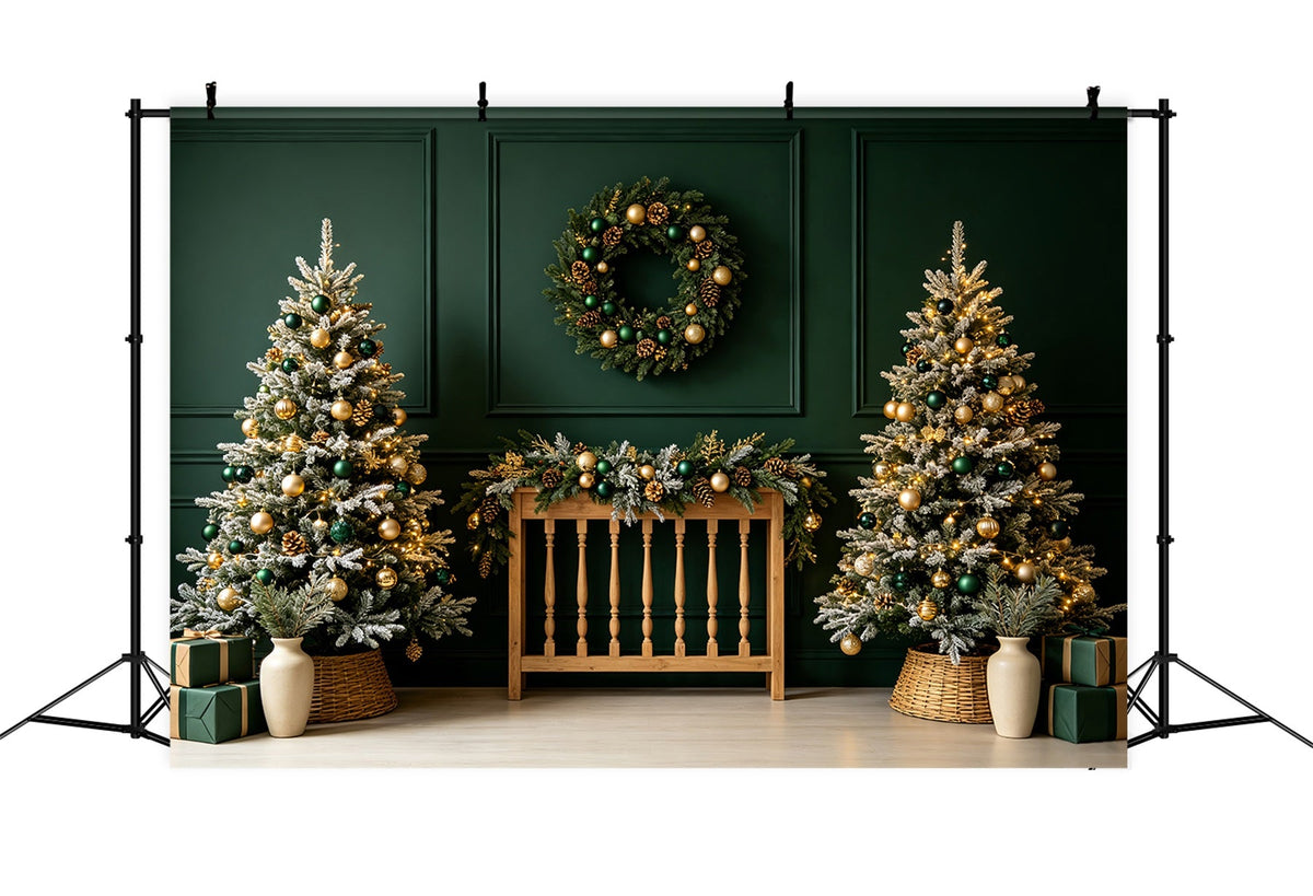 Tête De Lit De Noël Décoration De Chambre D'Enfant Or Émeraude Décor Photo De Noël CSH69-28