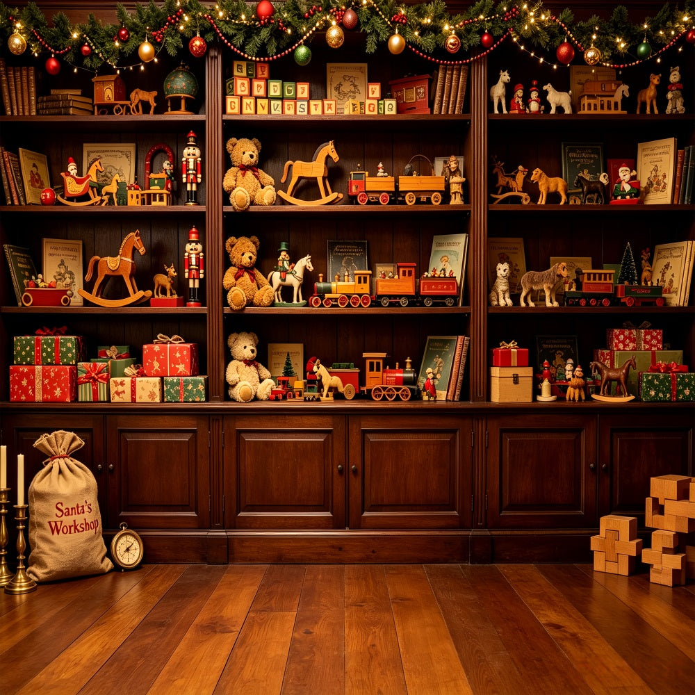 Décor De Noël Intérieur Étagères D'Atelier De Jouets Vintage Décors De Noël Professionnels CSH69-32