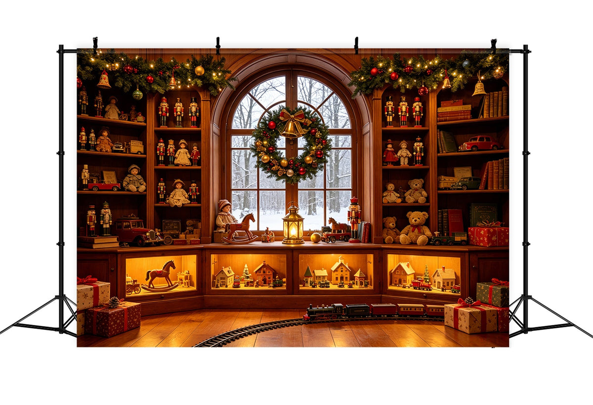 Décors Sur Le Thème De Noël Casse-Noisette - Présentoir De La Ludothèque Décor Mural De Noël CSH69-36
