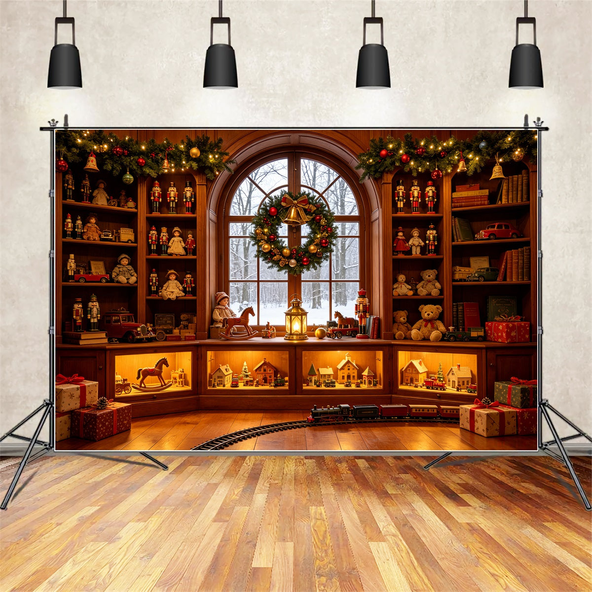 Décors Sur Le Thème De Noël Casse-Noisette - Présentoir De La Ludothèque Décor Mural De Noël CSH69-36