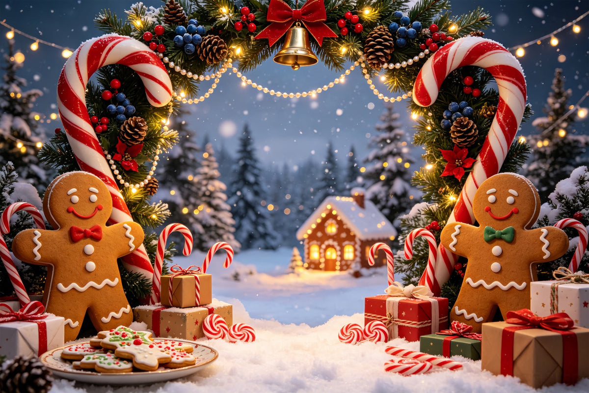 Décor De Noël En Pain D'Épice Arche De Noël Du Village Décor De Studio De Noël CSH69-44