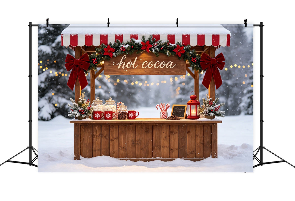 Décor De Noël Enneigé Stand D'Hiver Pour Chocolat Chaud Décor De Noël Intérieur CSH69-46