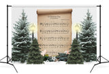 Toile de fond de photographie d'hiver de chanson de Noël D870