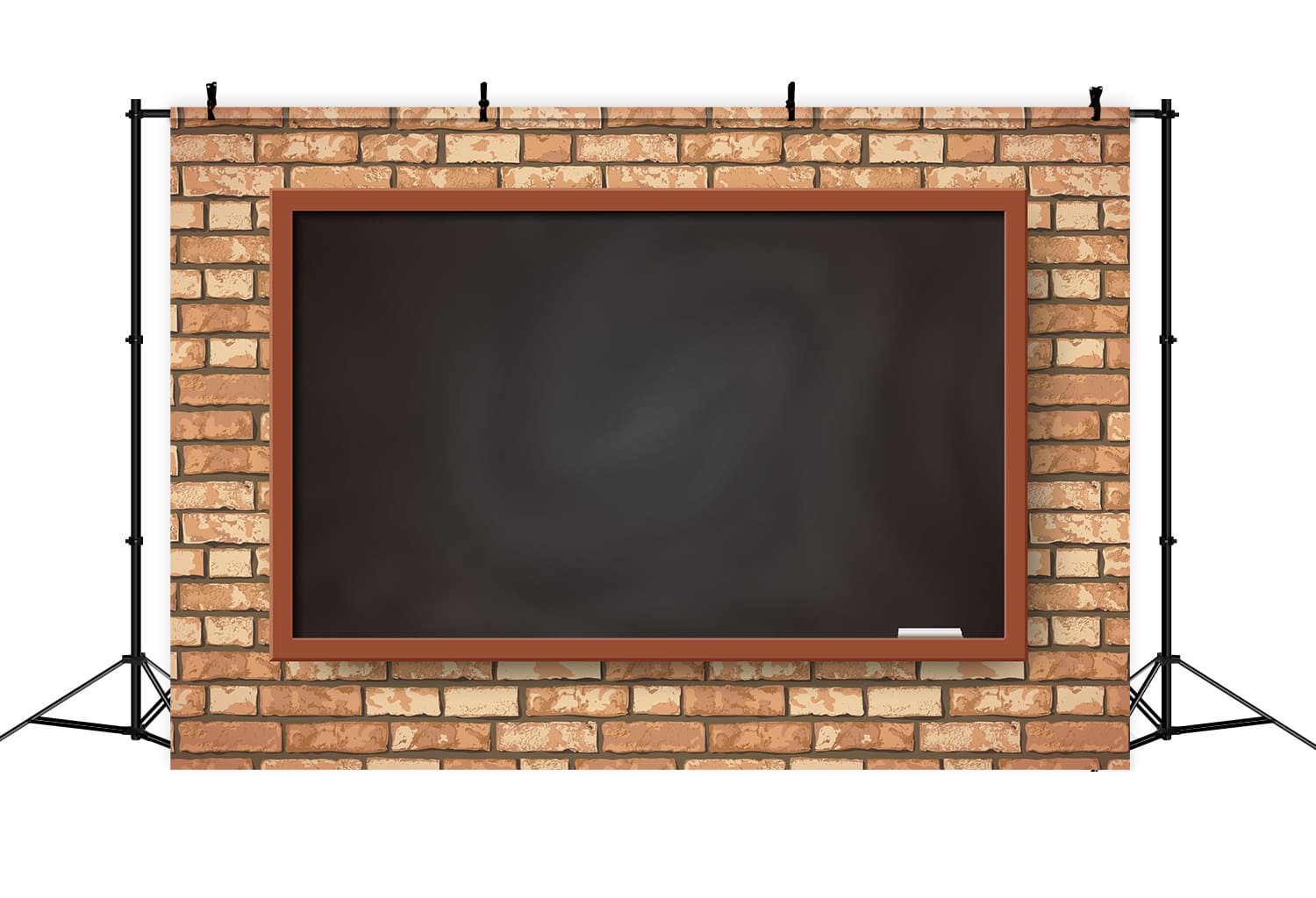 Toile de Fond de Tableau Noir avec Mur de Briques pour la Rentrée Scolaire DBD7-36