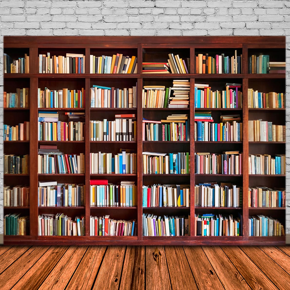 Toile de Fond de Vieille Bibliothèque en Bois pour la Rentrée Scolaire DBD7-42