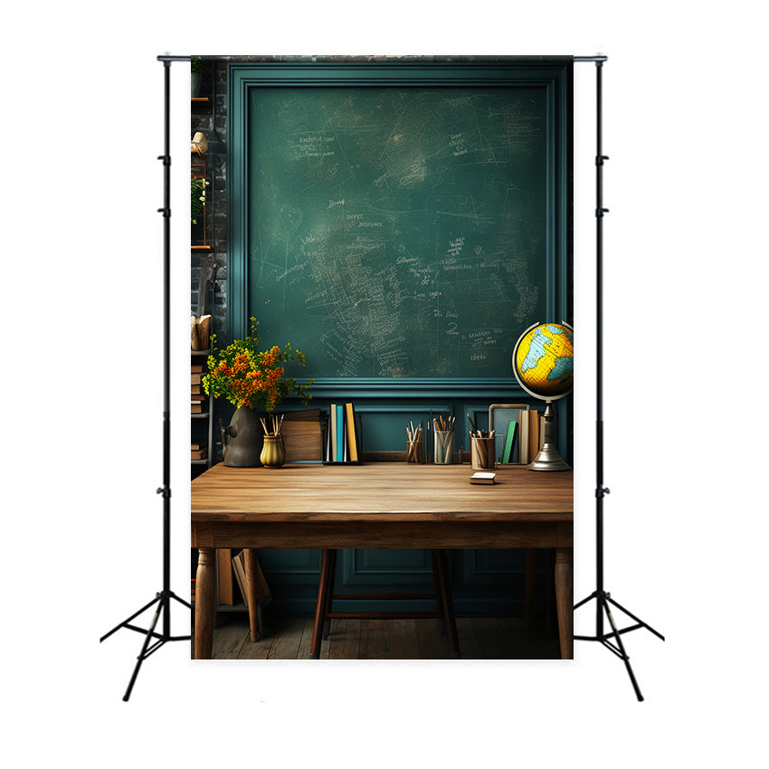 Toile de Fond de Bureau avec Tableau Noir pour la Rentrée Scolaire DBD7-64