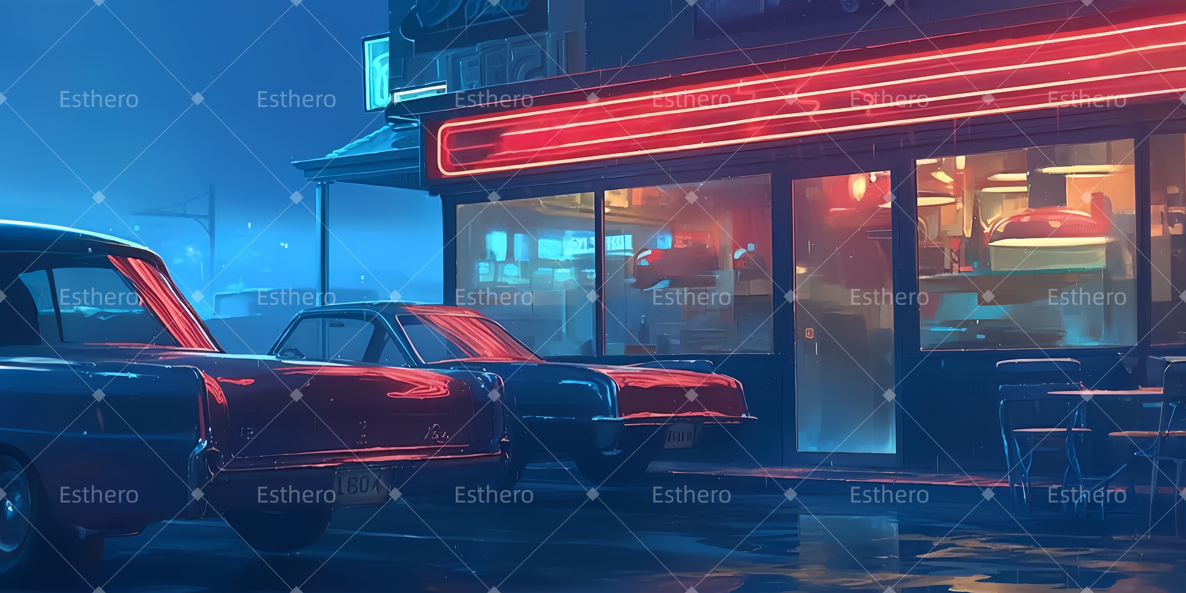 Fond de Scène Voitures Vintage LXX510-T8