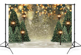 Toiles de Fond des Arbres de Noël Extérieurs Lumières Clignotant G-1440