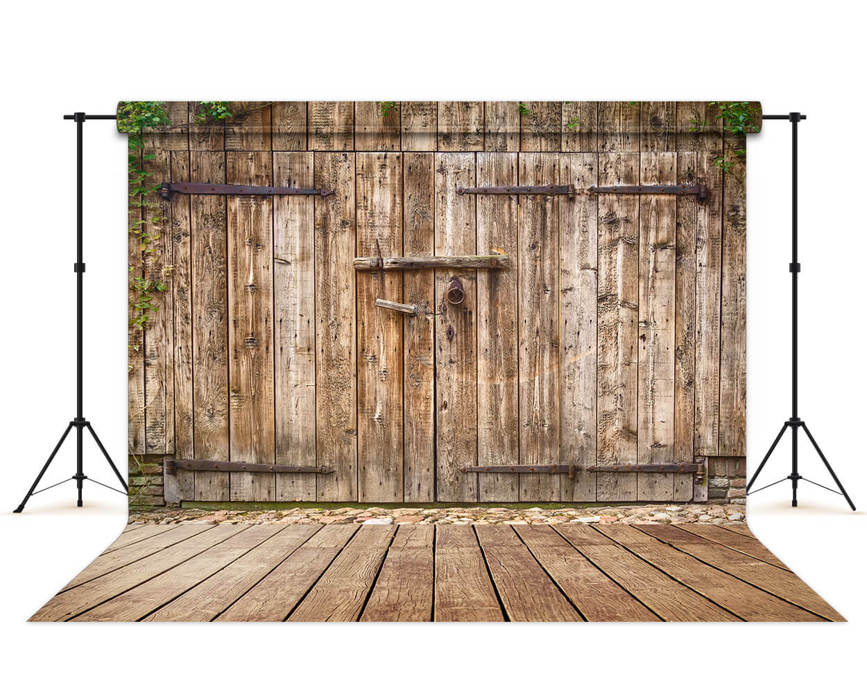 Toile de fond de porte de grange en bois vieilli pour photo GC-93