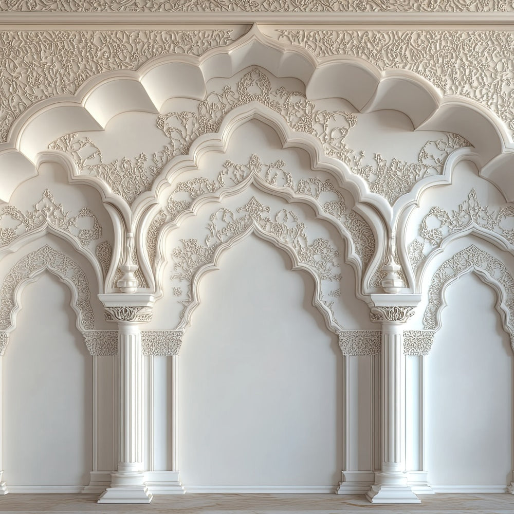 Toiles de Fond Fête des Mères Arche Ornée Sculptée Florale GQ2-143