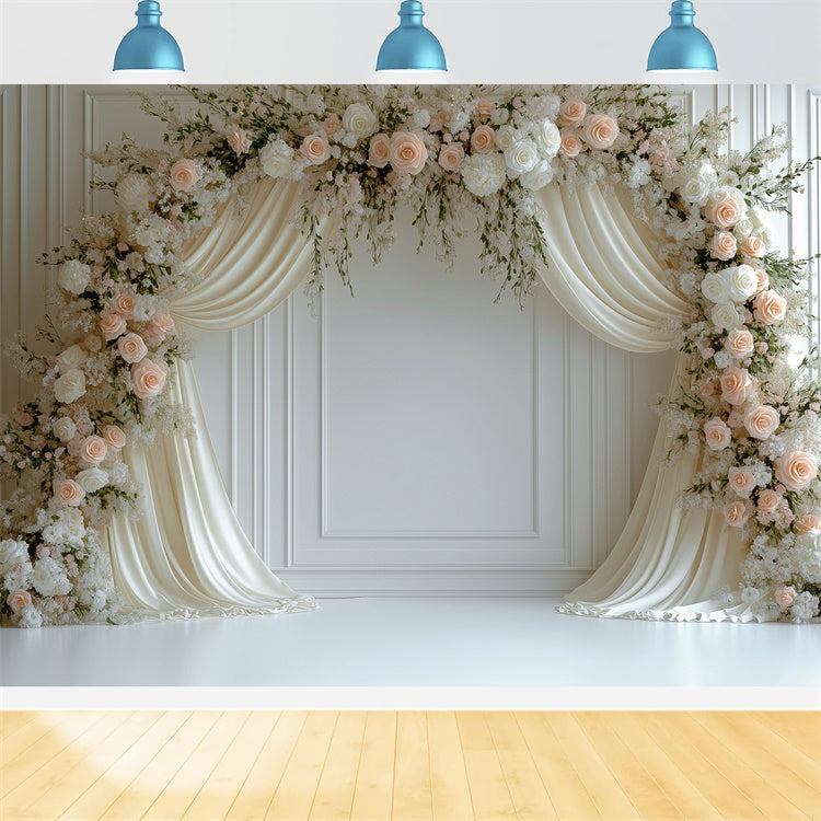 Toile de fond Photo Fête des Mères Drapé de Rose Romantique Douce GQ2-200