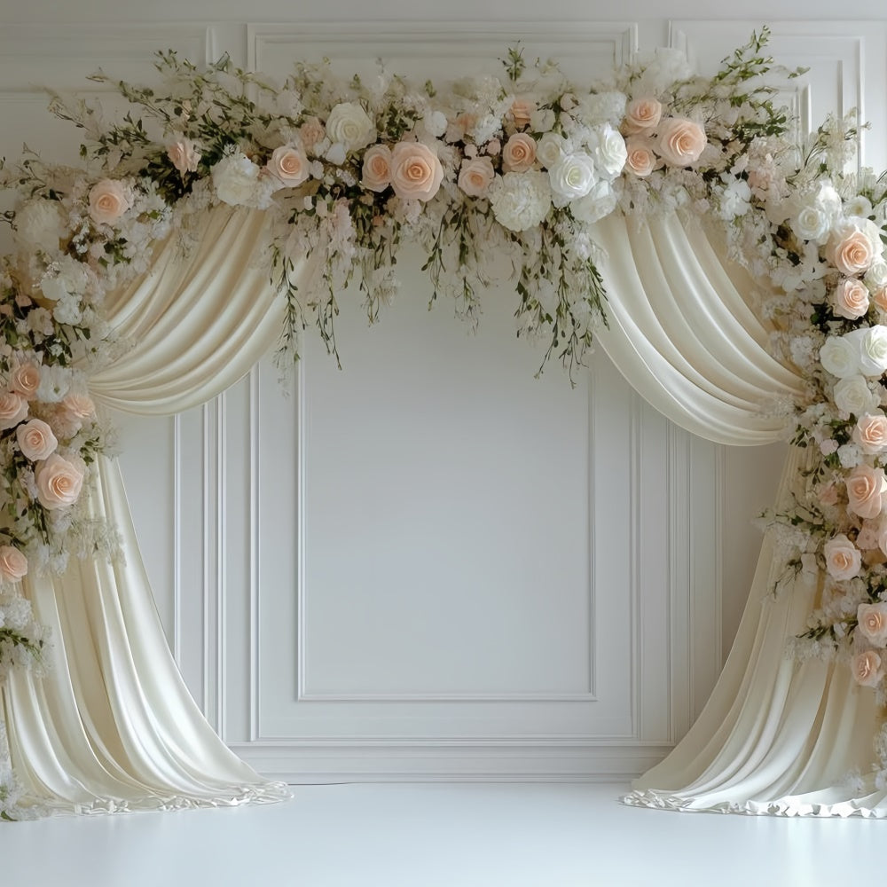 Toile de fond Photo Fête des Mères Drapé de Rose Romantique Douce GQ2-200