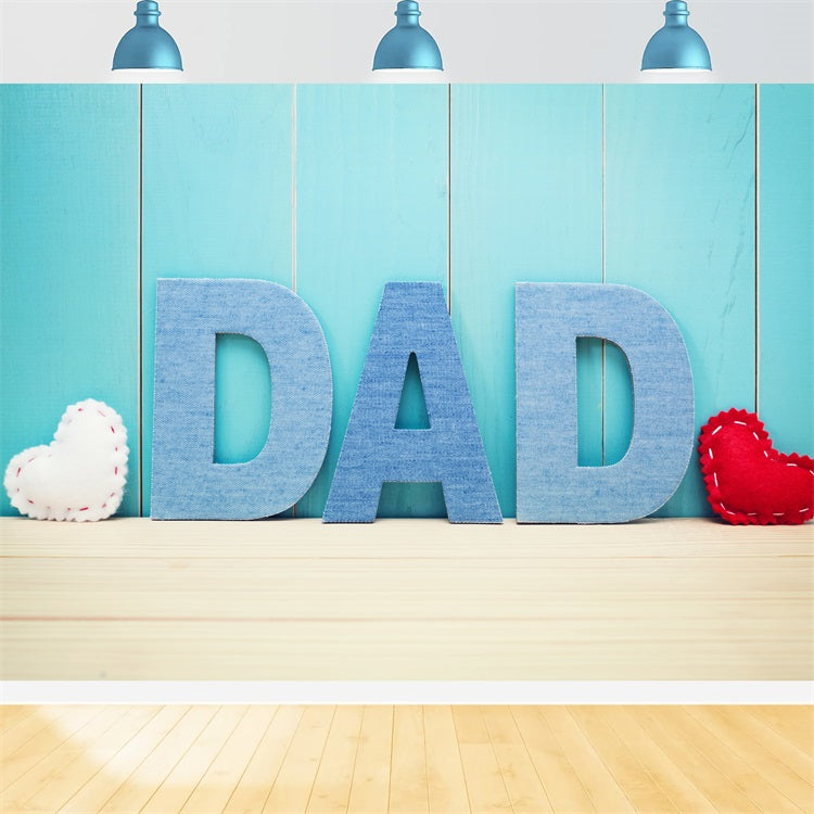 Toile de fond Fête des Pères Bois Denim Papa GQ2-209