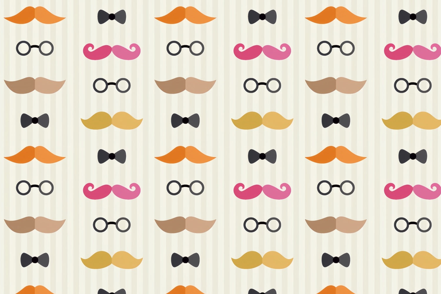 Toile de fond Fête des Pères Dessin Animé Moustache Lunettes GQ2-235