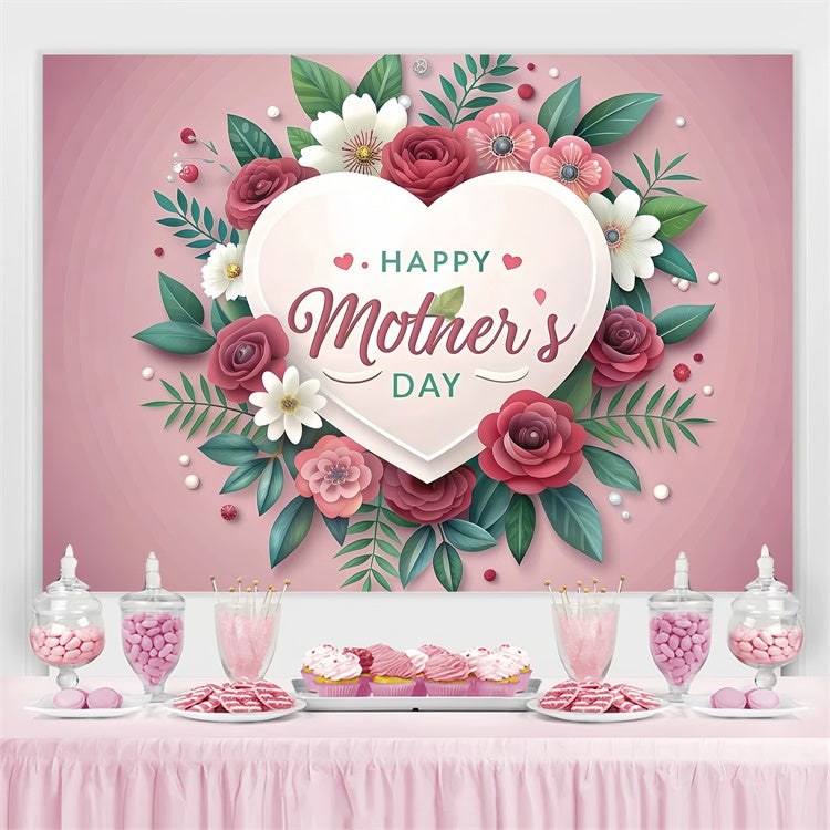 Toile de fond Fête des Mères Personnalisable Douceur Florale Épanouie GQ3-161
