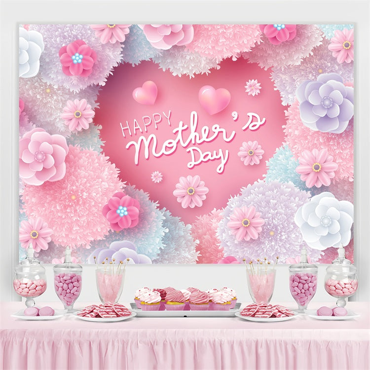 Toile de fond Fête des Mères Personnalisable Floral Pastel Enchanté GQ3-170