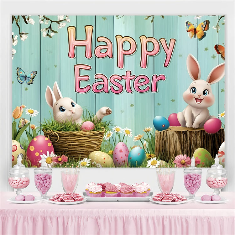 Toile de fond Déco Pâques Lapin Adorable Fête Personnalisée GQ3-211