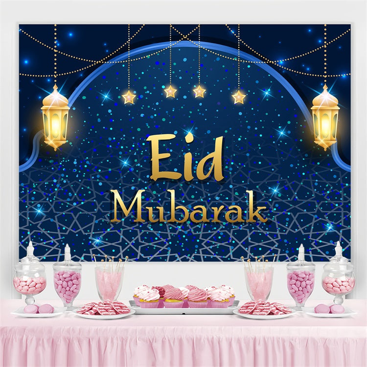 Toile de fond Eid Mubarak Nuit Festive Bleu Royal GQ3-68