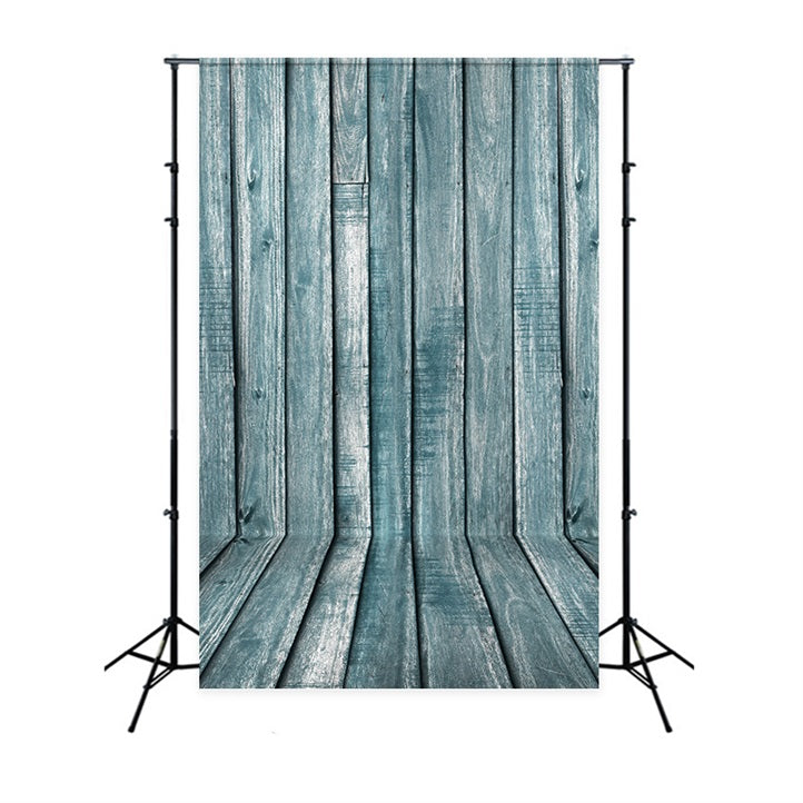 Toile de fond Sol Bois Mur Bleu Plancher GQ4-100