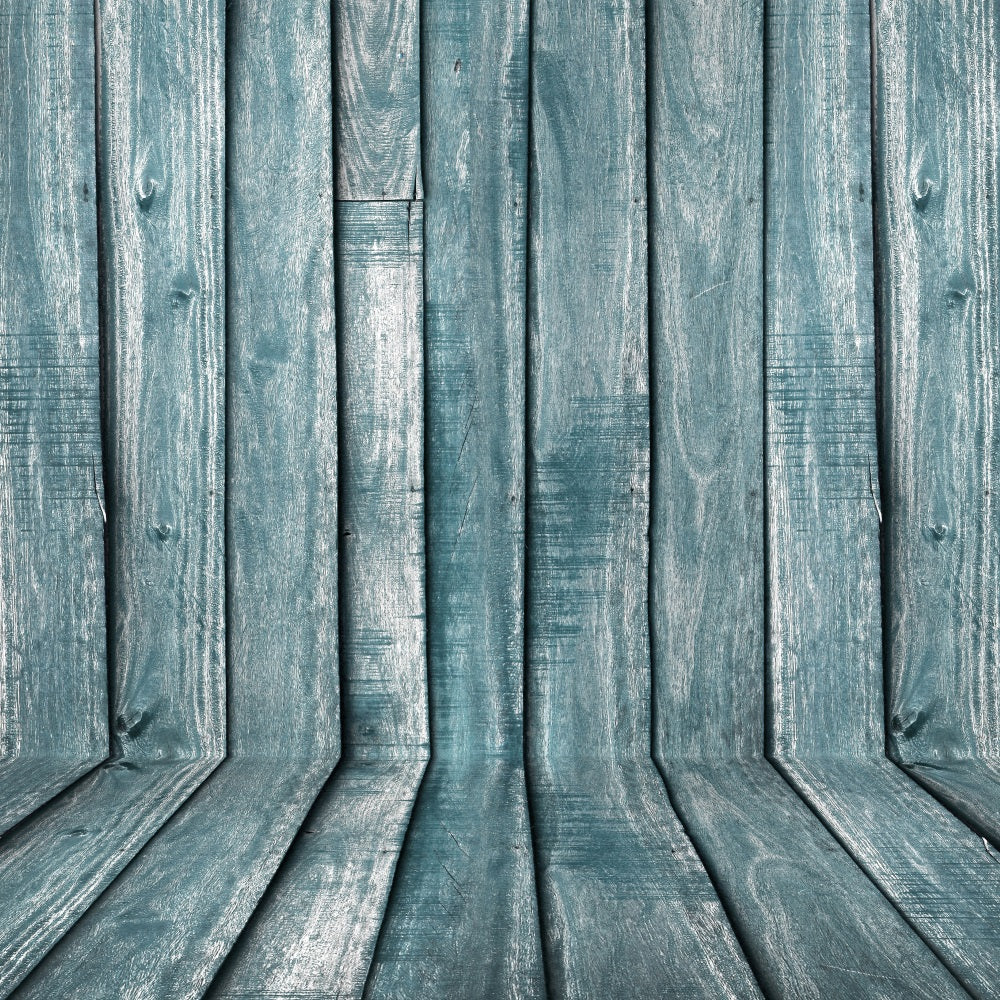 Toile de fond Sol Bois Mur Bleu Plancher GQ4-100