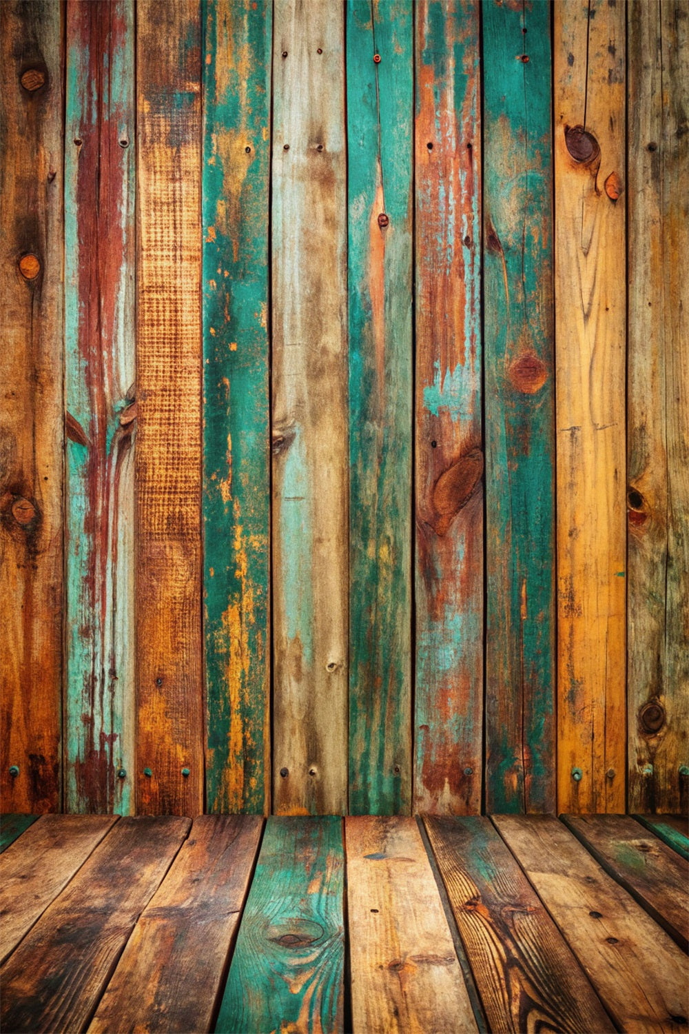Toile de fond Forêt Style Plancher Multicolore GQ4-103