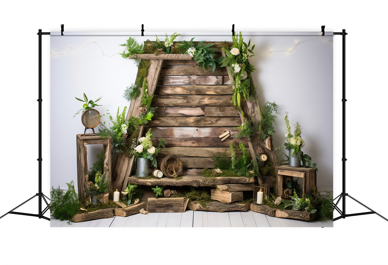 Toile de fond Sol Bois Mur Floral GQ4-120