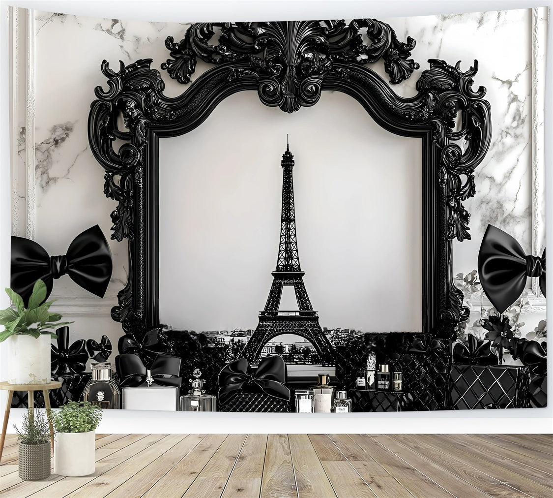 Toile de fond Paris Cadre Noir Parfum de Luxe GQ4-166