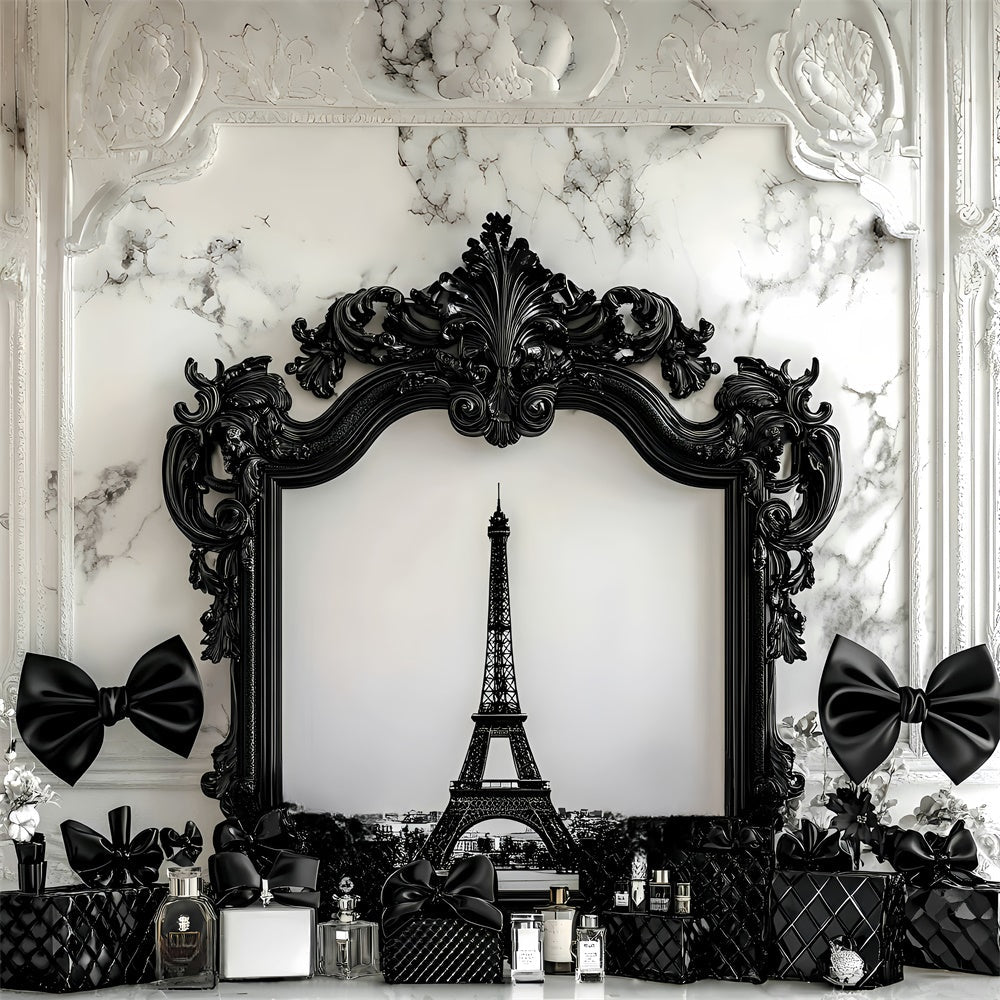 Toile de fond Paris Cadre Noir Parfum de Luxe GQ4-166
