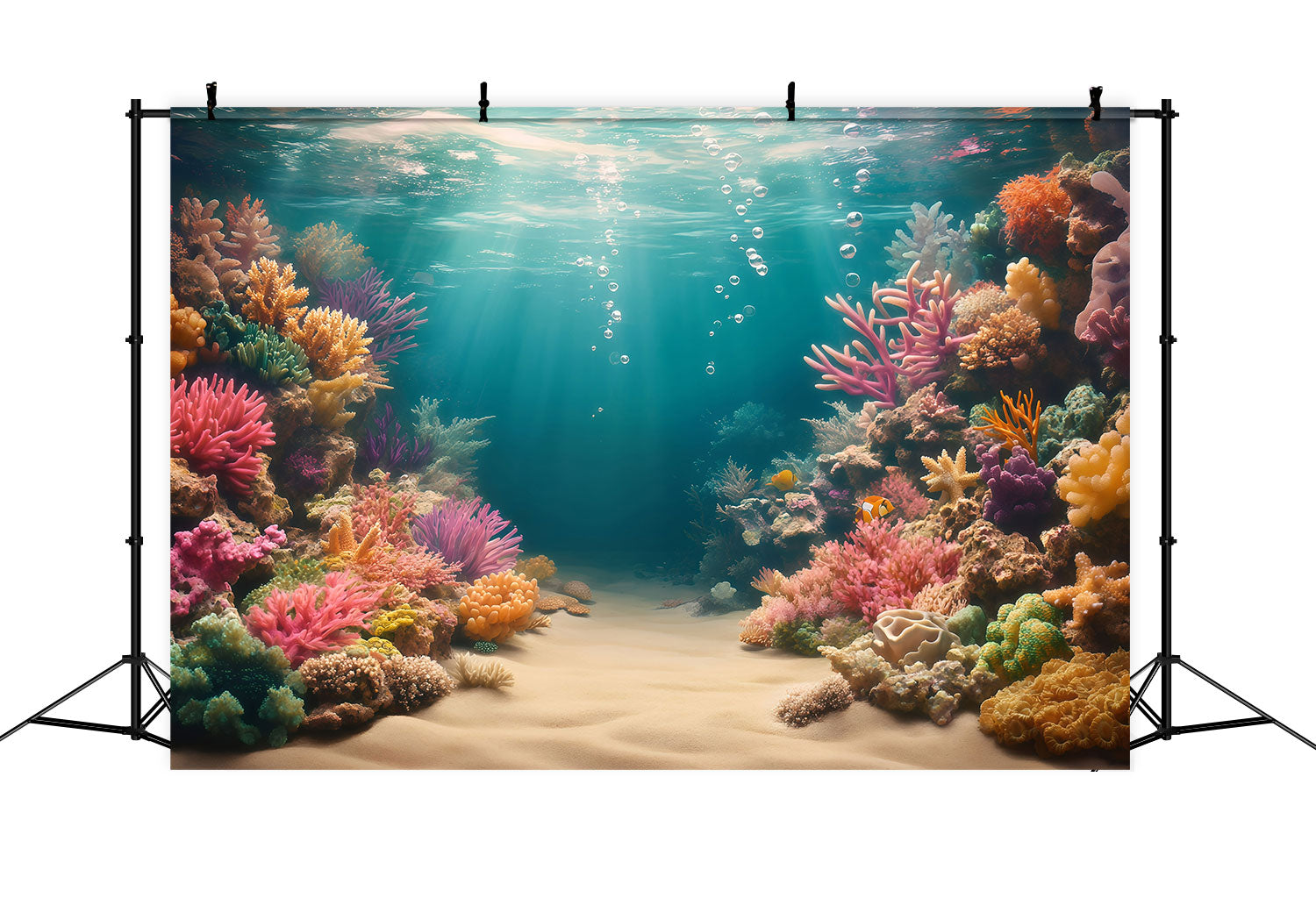 Toile de fond de Plage Été Paradis Corail GQ4-281
